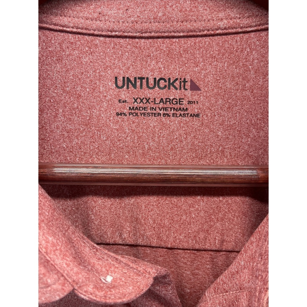 UNTUCKIT PERFORMANCE TEE BUTTON DOWN SHIRT SIZE XXXL 3XL TERRA STRETCH - Picture 5 of 11